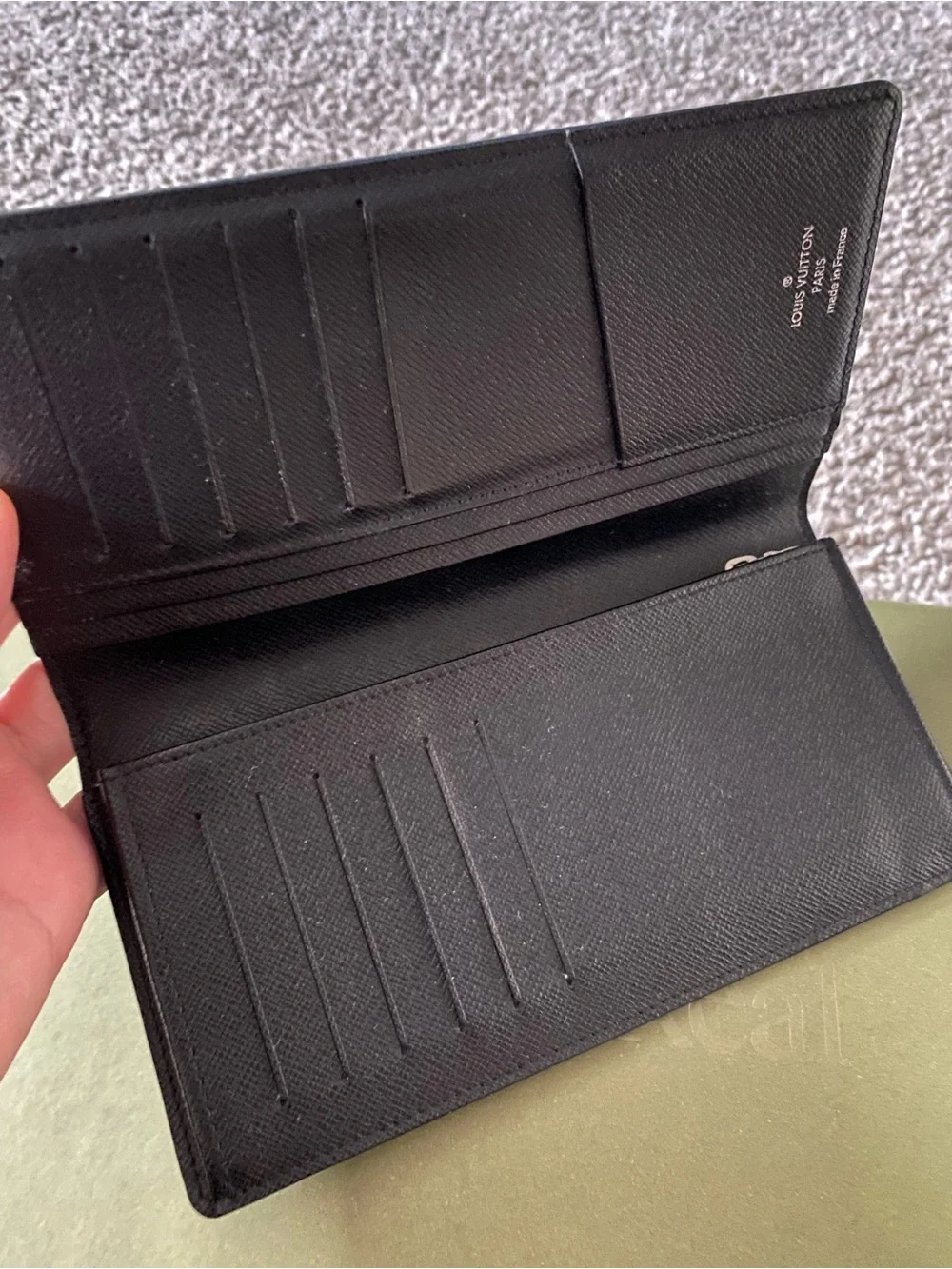 LOUIS VUITTON Damier Graphite Brazza Wallet